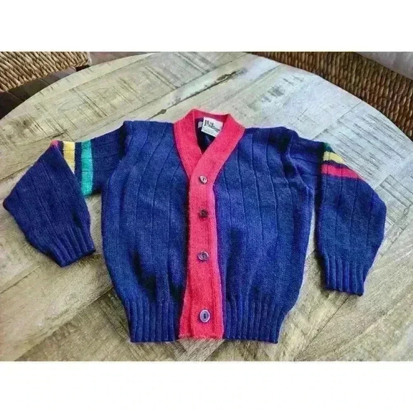 Vintage 90's Kids Hot Fudge Varsity Sweater Size 4 - Picture 2 of 6